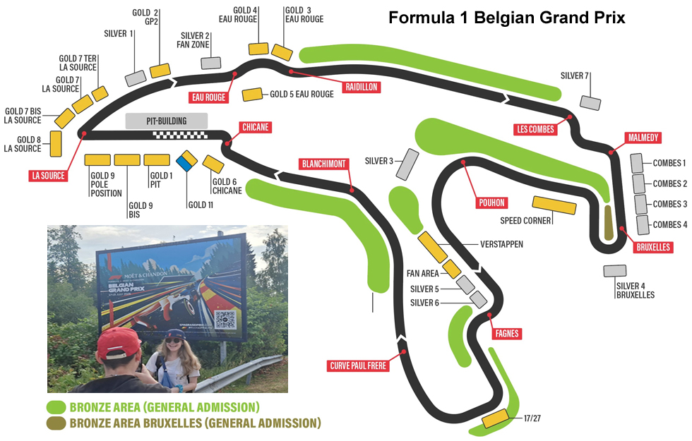 Plan toru i wyjazd na wyścigi F1 SPA Belgia | BP Gryf